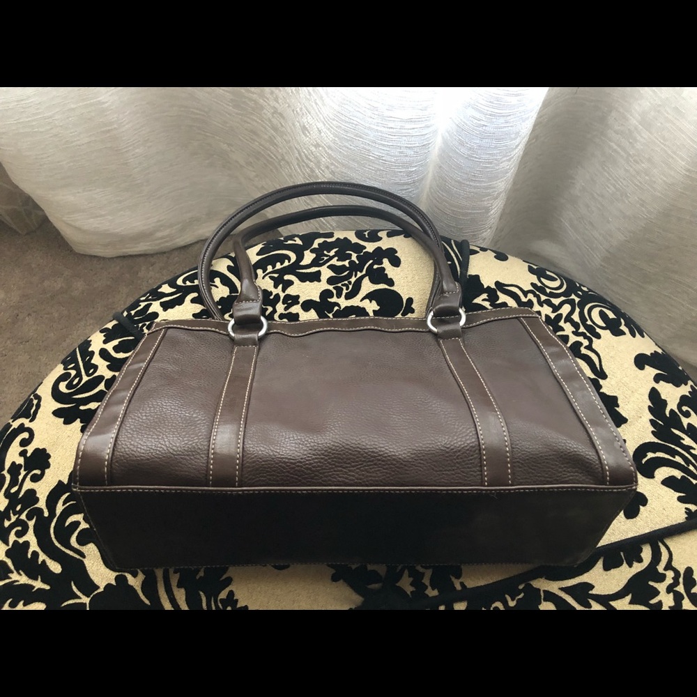Brown leather purse